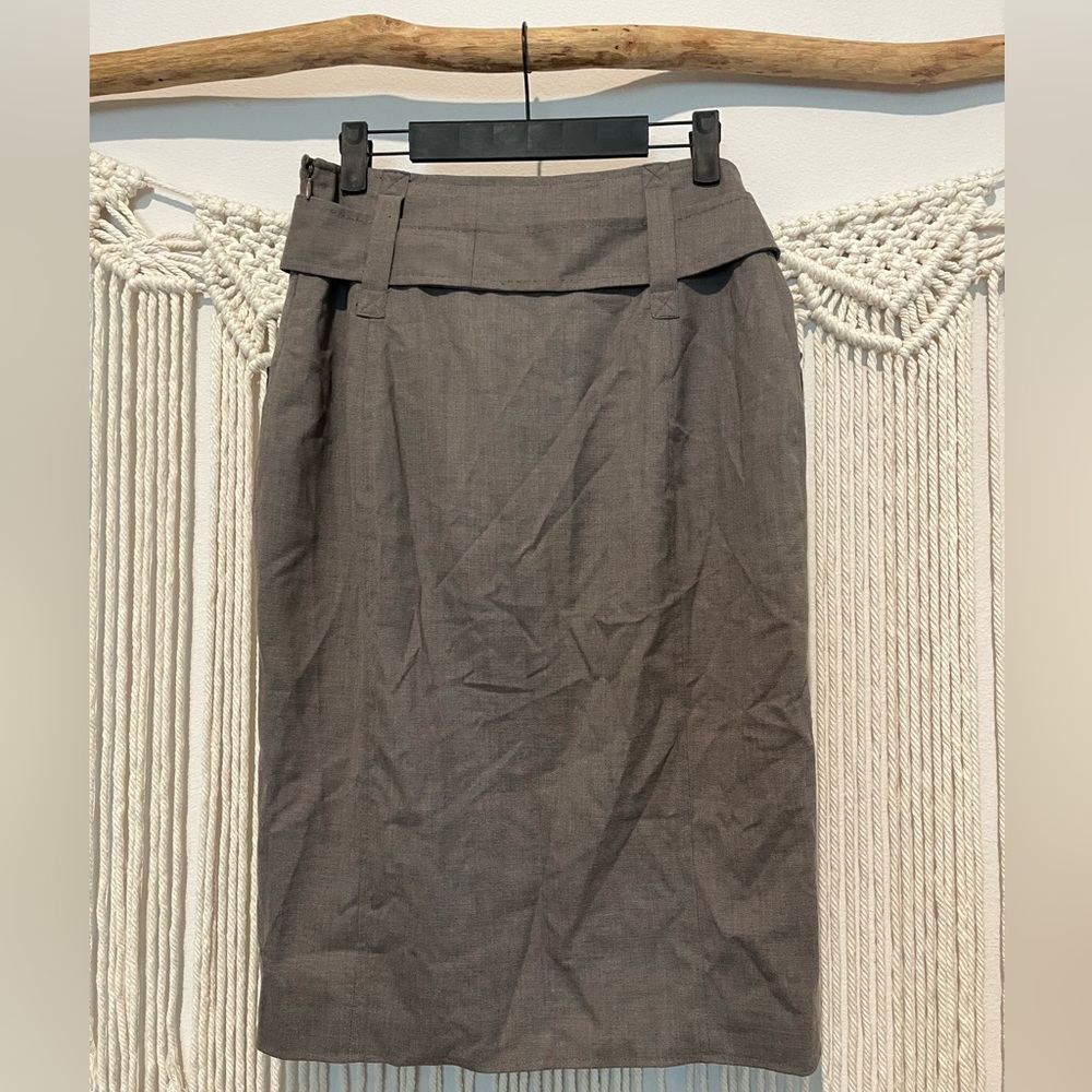 Vintage Worthington Modest Belted Business Office Pencil Skirt Sz 8 - Picture 2 of 10